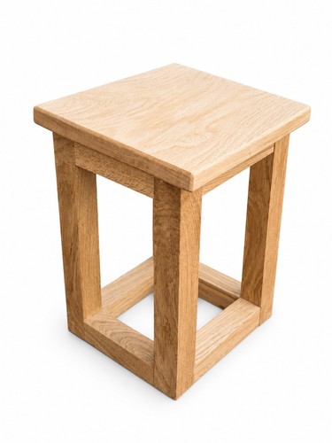 Handmade solid oak side table - handmade,