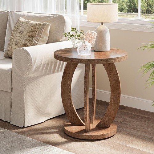 Round end table - end, wooden