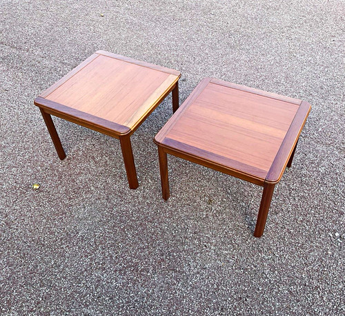 Pair vintage danish teak - pair, of