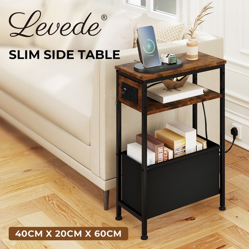 Slim side table - slim, charging