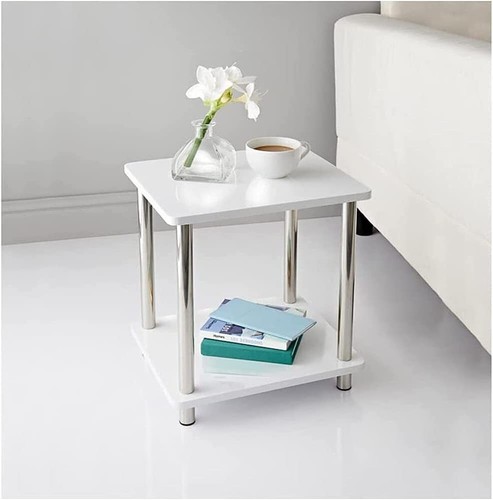White tier side table - white,