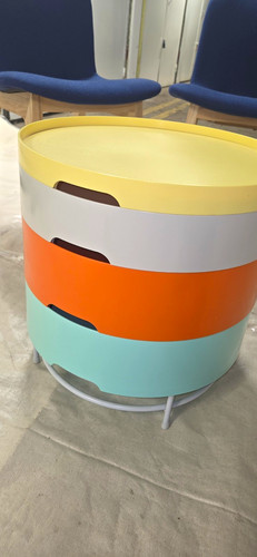 Round plastic striped - plastic,