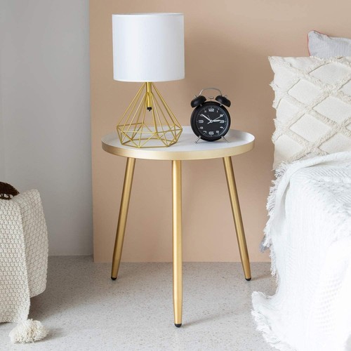 Round side table metal end - round,