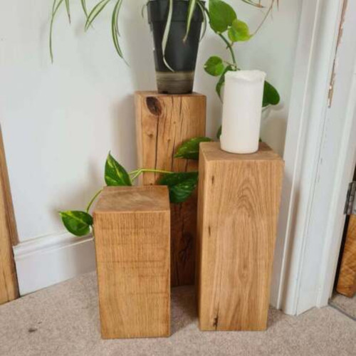 Solid oak block 150x150mm - solid,