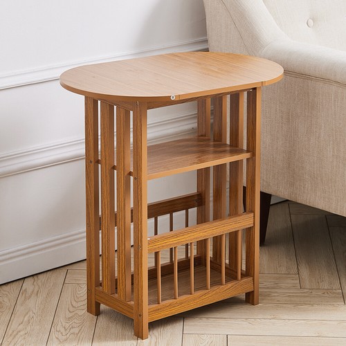 Wooden magazine rack shelf - wooden,