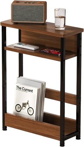 Narrow sofa side table - narrow, 3-tier