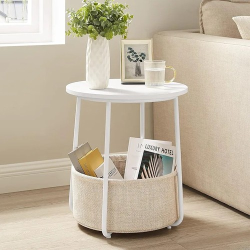 Round side table - with, basket