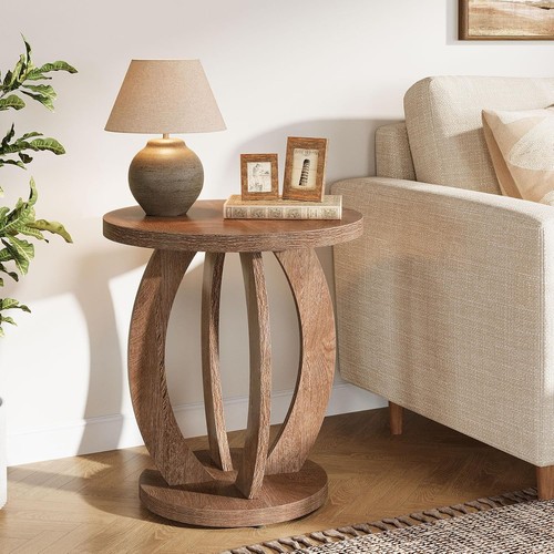 Round end table farmhouse - end,