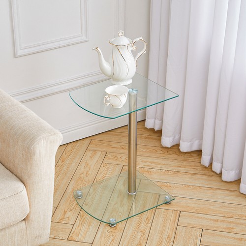 Tier side end table tempered - side,
