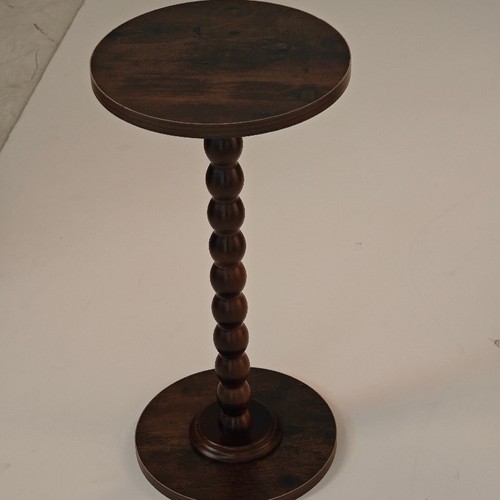 Wood round side table vintage - wood,