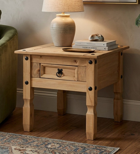 Corona lamp table - table, drawer
