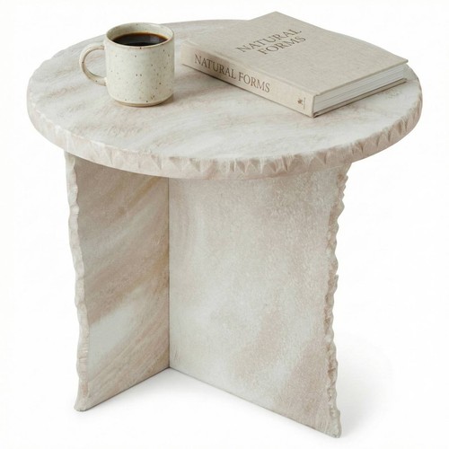 40cm white round - stone, style