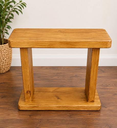 Solid rustic wooden sofa side - solid,