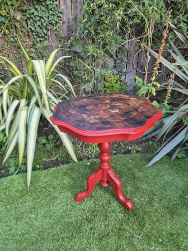 Vintage upcycled side table - upcycled,