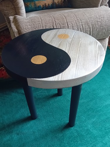 Side table solid - wood, hand