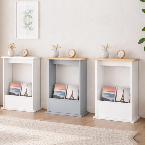 Slim side table with magazine - with,