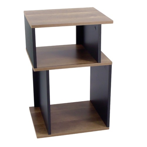 Small side table rustic oak - side,